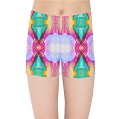 Colorful Abstract Painting E Kids  Sports Shorts by gloriasanchez