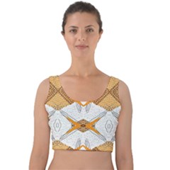 Abstract African Pattern Velvet Crop Top by gloriasanchez