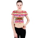 Earth Boho Print Crew Neck Crop Top View1