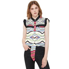 Bohemian Colorful Pattern B Frill Detail Shirt by gloriasanchez