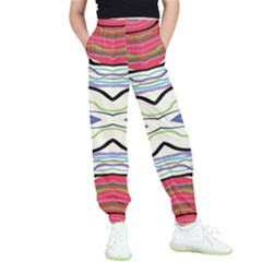 Bohemian Colorful Pattern B Kids  Elastic Waist Pants by gloriasanchez