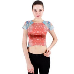 Chic Boho Print E Crew Neck Crop Top by gloriasanchez