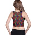 Spanish Passion Floral Pattern Racer Back Crop Top View2