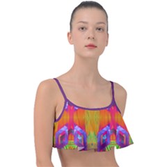 Glitch Futuristic Punk  Frill Bikini Top by gloriasanchez