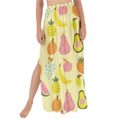 Tropical Fruits Pattern  Maxi Chiffon Tie-up Sarong by gloriasanchez