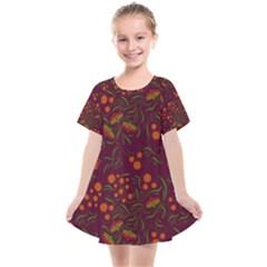 Folk Floral Art Pattern  Flowers Abstract Surface Design  Seamless Pattern Kids  Smock Dress by Eskimos