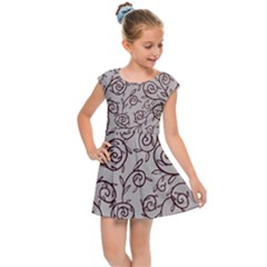 Curly Lines Kids  Cap Sleeve Dress by SychEva