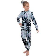 Digital Wave Kids  Long Sleeve Set  by MRNStudios