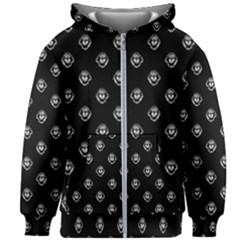 Funny Ghost Sketchy Drawing Pattern Kids  Zipper Hoodie Without Drawstring by dflcprintsclothing