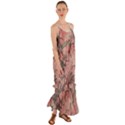 Botanic Grunge Motif Artwork Cami Maxi Ruffle Chiffon Dress View1