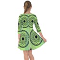 Green Grid Cute Flower Mandala Smock Dress View2