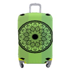 Green Grid Cute Flower Mandala Luggage Cover (small) by Magicworlddreamarts1