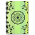 Green Grid Cute Flower Mandala 5.5  x 8.5  Notebook View1