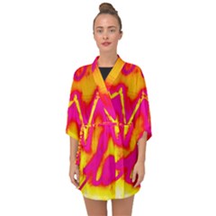 Pop Art Love Graffiti Half Sleeve Chiffon Kimono by essentialimage365