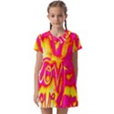 Pop Art Love Graffiti Kids  Asymmetric Collar Dress View1