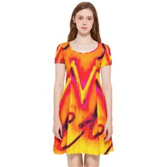  Graffiti Love Inside Out Cap Sleeve Dress by essentialimage365