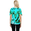  Graffiti Love Bow Sleeve Button Up Top View4