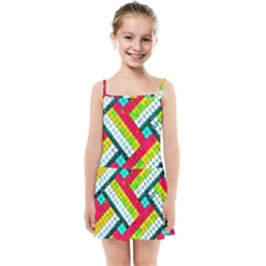 Pop Art Mosaic Kids  Summer Sun Dress by essentialimage365