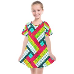 Pop Art Mosaic Kids  Smock Dress by essentialimage365