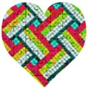 Pop Art Mosaic Wooden Puzzle Heart View1