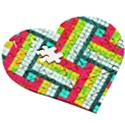 Pop Art Mosaic Wooden Puzzle Heart View3