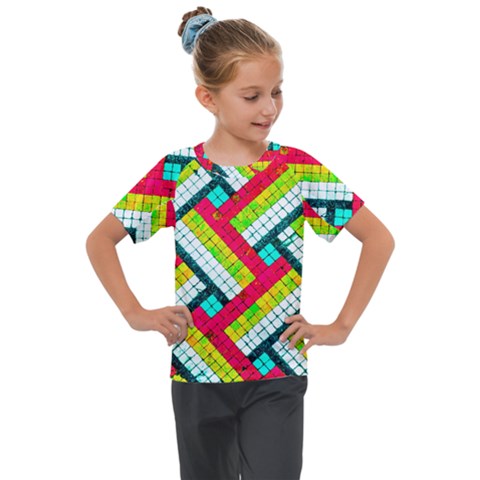 Pop Art Mosaic Kids  Mesh Piece Tee by essentialimage365