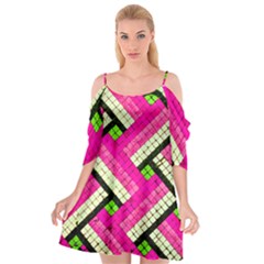 Pop Art Mosaic Cutout Spaghetti Strap Chiffon Dress by essentialimage365