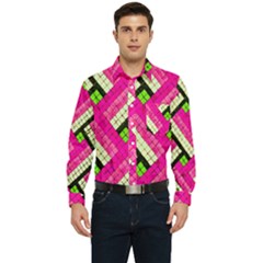 Pop Art Mosaic Men s Long Sleeve Pocket Shirt  by essentialimage365