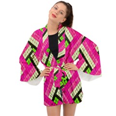 Pop Art Mosaic Long Sleeve Kimono by essentialimage365