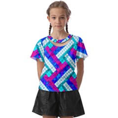 Pop Art Mosaic Kids  Front Cut Tee by essentialimage365