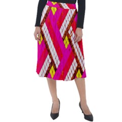 Pop Art Mosaic Classic Velour Midi Skirt  by essentialimage365