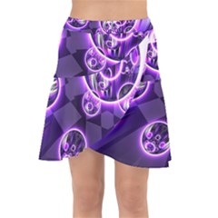 Fractal Illusion Wrap Front Skirt by Sparkle