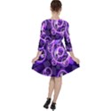 Fractal Illusion Quarter Sleeve Ruffle Waist Dress View2