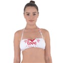 all you need is love Halter Bandeau Bikini Top View1