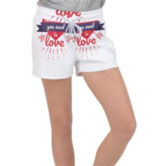 All You Need Is Love Velour Lounge Shorts by DinzDas