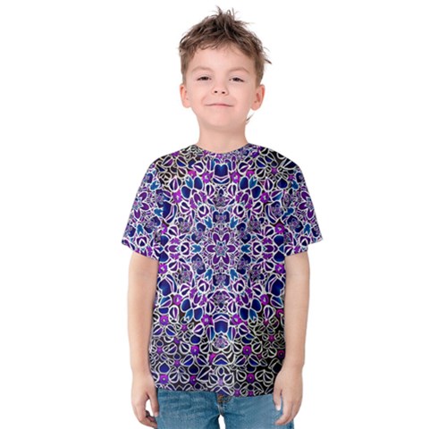 Digital Painting Drawing Of Flower Power Kids  Cotton Tee by pepitasart