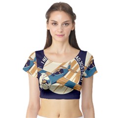 Airplane - I Need Altitude Adjustement Short Sleeve Crop Top by DinzDas