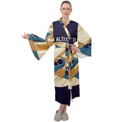 Airplane - I Need Altitude Adjustement Maxi Velour Kimono by DinzDas