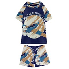 Airplane - I Need Altitude Adjustement Kids  Swim Tee And Shorts Set by DinzDas