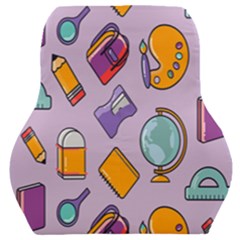 Back To School And Schools Out Kids Pattern Car Seat Back Cushion  by DinzDas