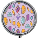 Back To School And Schools Out Kids Pattern Mini Round Pill Box View1