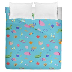 Summer  Beach  The Sun Duvet Cover Double Side (queen Size) by SychEva