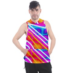 Pop Art Neon Wall Men s Sleeveless Hoodie by essentialimage365