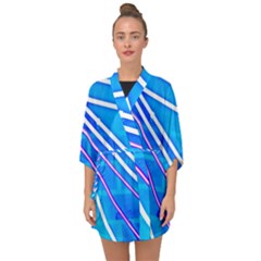 Pop Art Neon Wall Half Sleeve Chiffon Kimono by essentialimage365