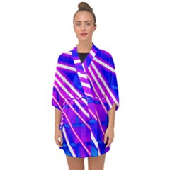 Pop Art Neon Wall Half Sleeve Chiffon Kimono by essentialimage365