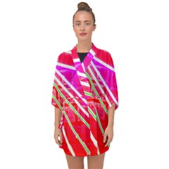 Pop Art Neon Wall Half Sleeve Chiffon Kimono by essentialimage365