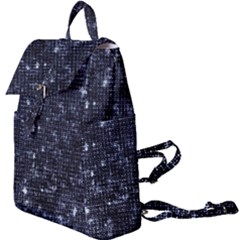 Geometric Dark Blue Abstract Print Pattern Buckle Everyday Backpack by dflcprintsclothing