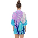 Aquatic Surface Patterns Half Sleeve Chiffon Kimono View2