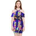 Neon Aggression Shoulder Frill Bodycon Summer Dress View1