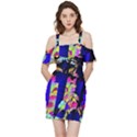 Neon Aggression Shoulder Frill Bodycon Summer Dress View3